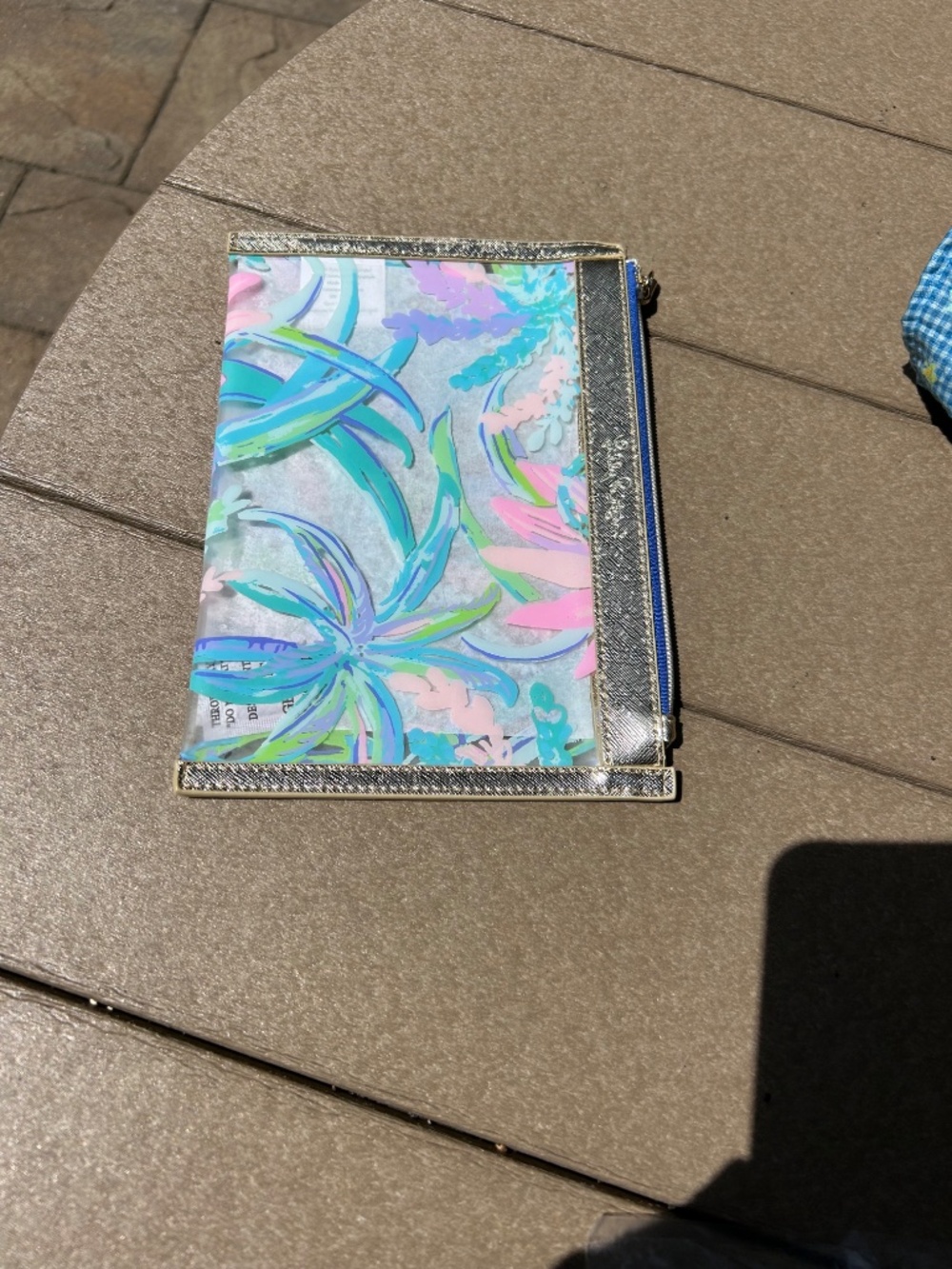 Lilly Pulitzer Sweet Escape GWP pouch Zippered Clear NWT